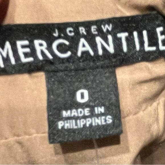 J. Crew Camel Ruffle Front Wool Blend Mini Skirt, Size 0, NWT - Picture 6 of 10